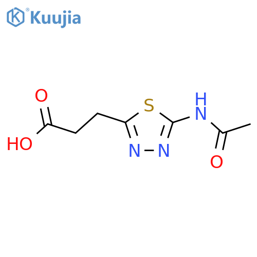3-(5-Acetamido-1,3,4-thiadiazol-2-yl)propanoic acid structure