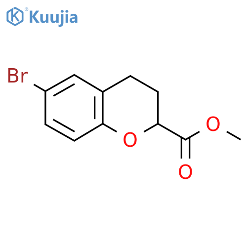 Methyl 6-bromo-3,4-dihydro-2H-1-benzopyran-2-carboxylate structure