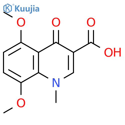 5,8-dimethoxy-1-methyl-4-oxo-1,4-dihydroquinoline-3-carboxylic acid structure