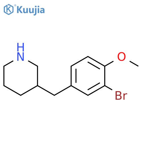3-(3-bromo-4-methoxyphenyl)methylpiperidine structure