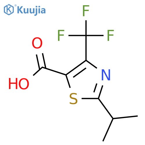 2-(propan-2-yl)-4-(trifluoromethyl)-1,3-thiazole-5-carboxylic acid structure