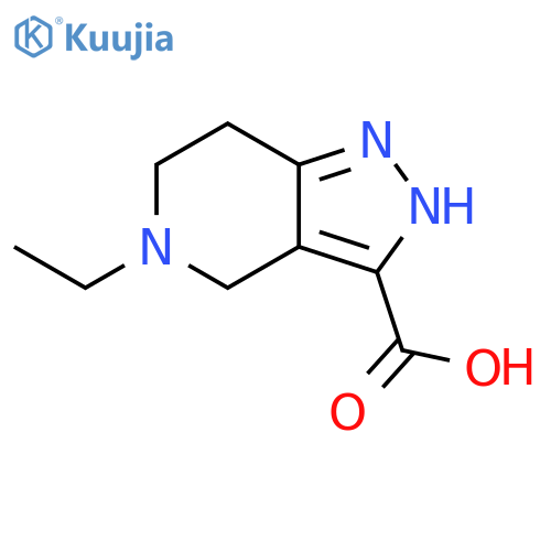 5-ethyl-1H,4H,5H,6H,7H-pyrazolo[4,3-c]pyridine-3-carboxylic acid structure