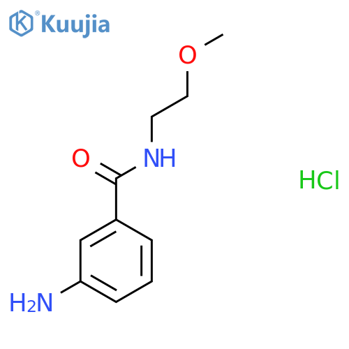 3-amino-N-(2-methoxyethyl)benzamide hydrochloride structure