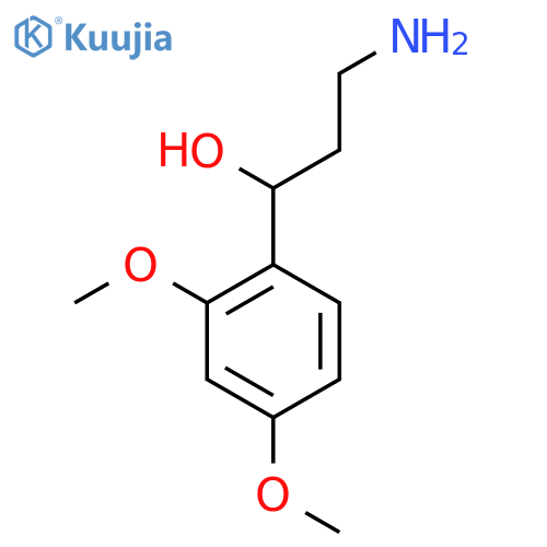 3-Amino-1-(2,4-dimethoxyphenyl)propan-1-ol structure