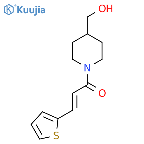(2E)-1-[4-(hydroxymethyl)piperidin-1-yl]-3-(thiophen-2-yl)prop-2-en-1-one structure