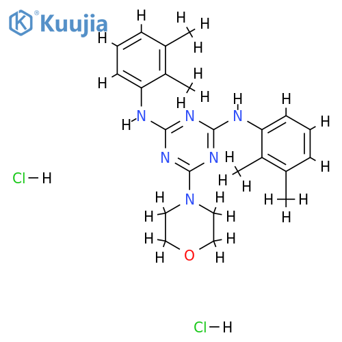 N2,N4-bis(2,3-dimethylphenyl)-6-(morpholin-4-yl)-1,3,5-triazine-2,4-diamine dihydrochloride structure
