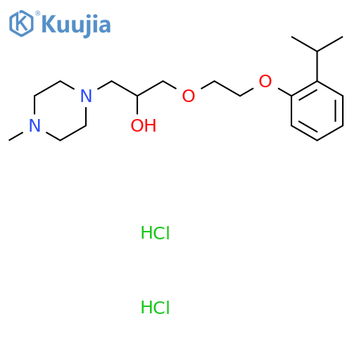 1-(4-methylpiperazin-1-yl)-3-{2-2-(propan-2-yl)phenoxyethoxy}propan-2-ol dihydrochloride structure