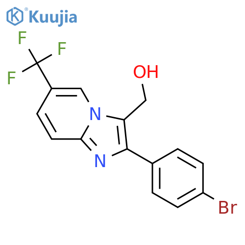 2-(4-Bromo-phenyl)-6-trifluoromethyl-imidazo1,2-apyridin-3-yl-methanol structure