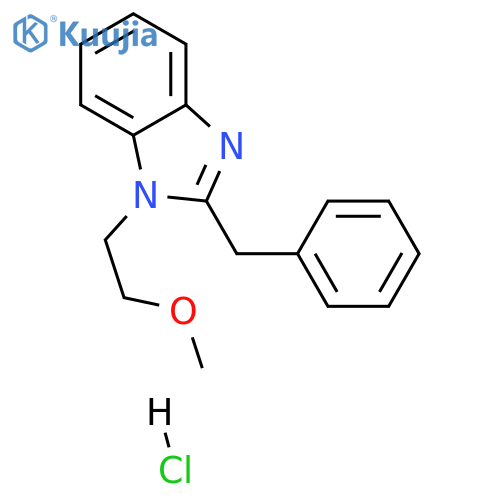 2-benzyl-1-(2-methoxyethyl)-1H-1,3-benzodiazole hydrochloride structure