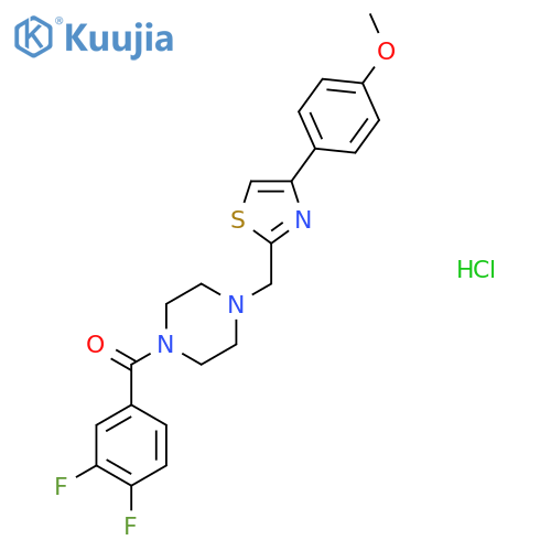 1-(3,4-difluorobenzoyl)-4-{4-(4-methoxyphenyl)-1,3-thiazol-2-ylmethyl}piperazine hydrochloride structure
