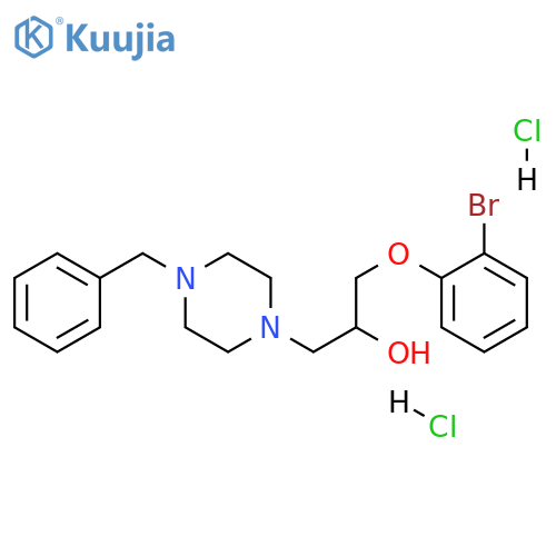 1-(4-benzylpiperazin-1-yl)-3-(2-bromophenoxy)propan-2-ol dihydrochloride structure