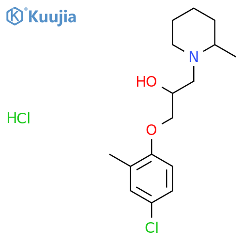 1-(4-chloro-2-methylphenoxy)-3-(2-methylpiperidin-1-yl)propan-2-ol hydrochloride structure