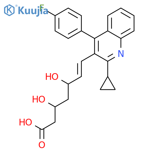 6-Heptenoic acid,7-[2-cyclopropyl-4-(4-fluorophenyl)-3-quinolinyl]-3,5-dihydroxy- structure