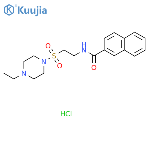 N-{2-[(4-ethylpiperazin-1-yl)sulfonyl]ethyl}naphthalene-2-carboxamide hydrochloride structure