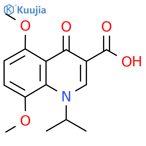 1-Isopropyl-5,8-dimethoxy-4-oxo-1,4-dihydroquinoline-3-carboxylic acid structure