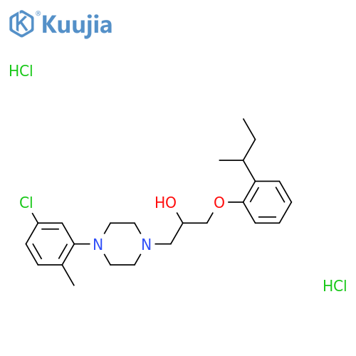 1-2-(butan-2-yl)phenoxy-3-4-(5-chloro-2-methylphenyl)piperazin-1-ylpropan-2-ol dihydrochloride structure