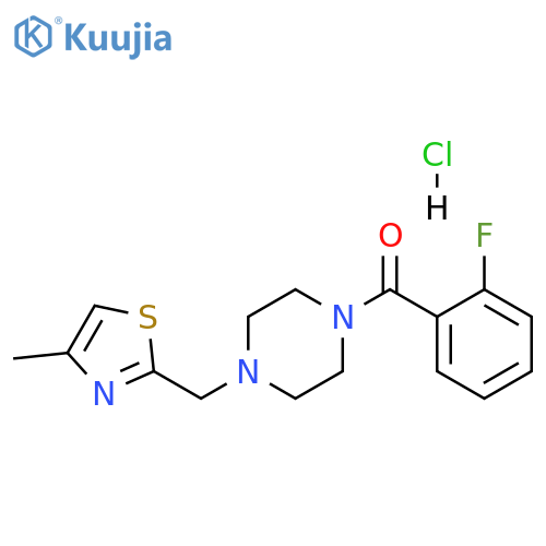 1-(2-fluorobenzoyl)-4-(4-methyl-1,3-thiazol-2-yl)methylpiperazine hydrochloride structure