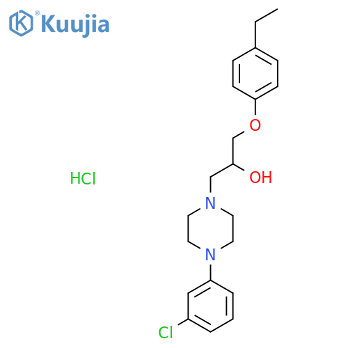 1-4-(3-chlorophenyl)piperazin-1-yl-3-(4-ethylphenoxy)propan-2-ol hydrochloride structure
