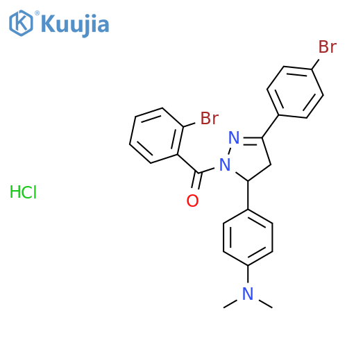 4-1-(2-bromobenzoyl)-3-(4-bromophenyl)-4,5-dihydro-1H-pyrazol-5-yl-N,N-dimethylaniline hydrochloride structure