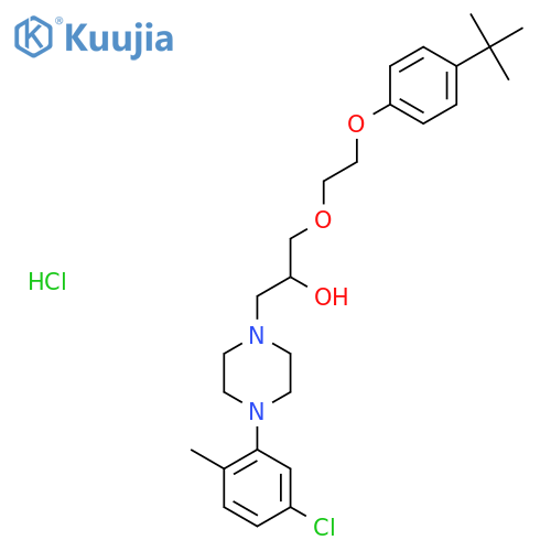 1-2-(4-tert-butylphenoxy)ethoxy-3-4-(5-chloro-2-methylphenyl)piperazin-1-ylpropan-2-ol hydrochloride structure