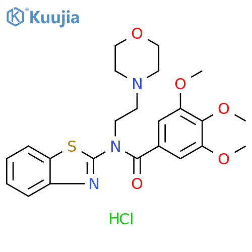 N-(1,3-benzothiazol-2-yl)-3,4,5-trimethoxy-N-[2-(morpholin-4-yl)ethyl]benzamide hydrochloride structure