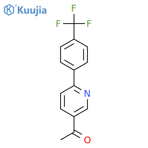 1-{6-4-(Trifluoromethyl)phenyl-pyridin-3-yl}ethanone structure
