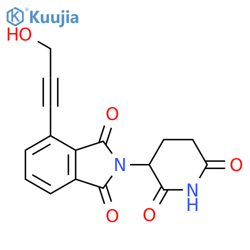 1H-Isoindole-1,3(2H)-dione, 2-(2,6-dioxo-3-piperidinyl)-4-(3-hydroxy-1-propyn-1-yl)- structure