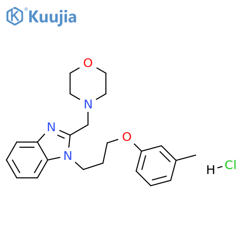 1-3-(3-methylphenoxy)propyl-2-(morpholin-4-yl)methyl-1H-1,3-benzodiazole hydrochloride structure