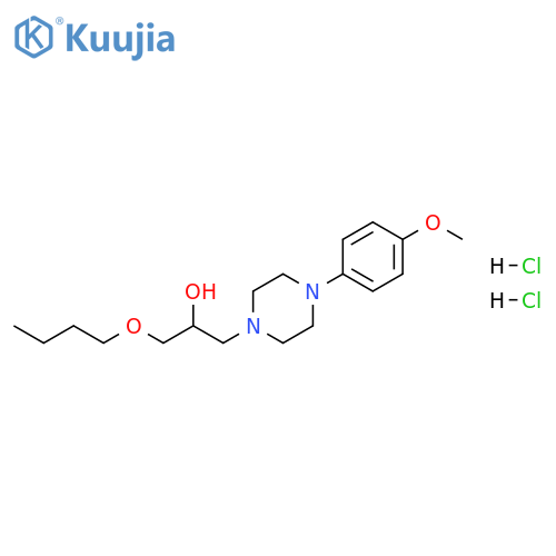 1-butoxy-3-[4-(4-methoxyphenyl)piperazin-1-yl]propan-2-ol dihydrochloride structure