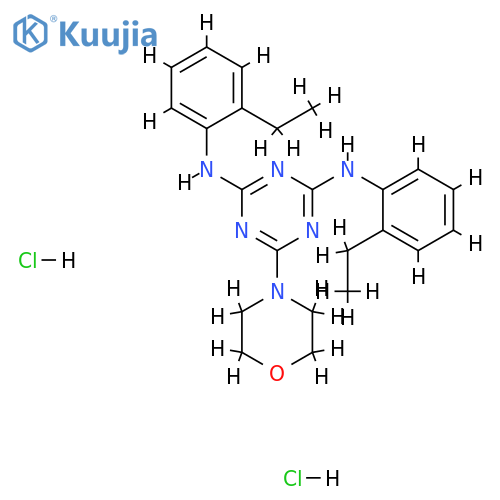 N2,N4-bis(2-ethylphenyl)-6-(morpholin-4-yl)-1,3,5-triazine-2,4-diamine dihydrochloride structure