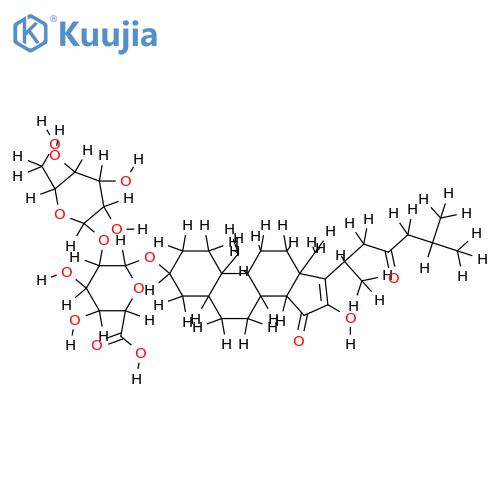 3beta-[beta-glucopyranosyl-(1->2)-beta-glucopyranosyloxyuronic acid]-16-hydroxy-5alpha,14beta-cholest-16-ene-15,23-dione structure
