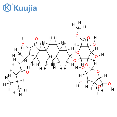 3beta-[beta-glucopyranosyl-(1->2)-beta-glucopyranosyloxyuronic acid]-16-hydroxy-5alpha,14beta-cholest-16-ene-15,23-dione methyl ester structure
