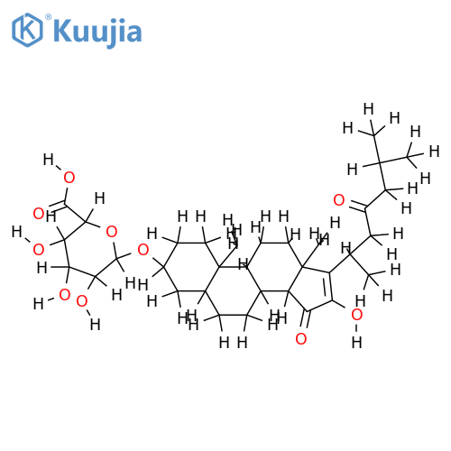 3beta-(beta-glucopyranosyloxyuronic acid)-16-hydroxy-5alpha,14beta-cholest-16-ene-15,23-dione structure