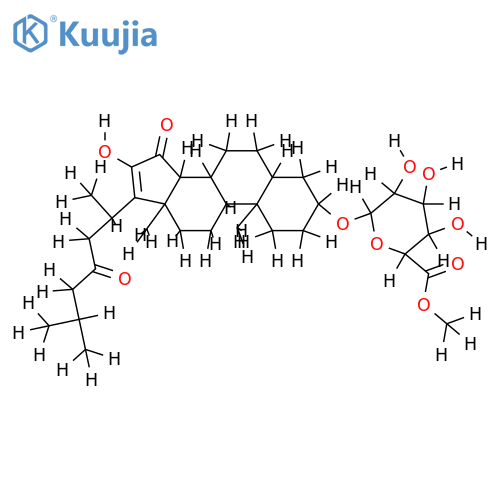 3beta-(beta-glucopyranosyloxyuronic acid)-16-hydroxy-5alpha,14beta-cholest-16-ene-15,23-dione methyl ester structure