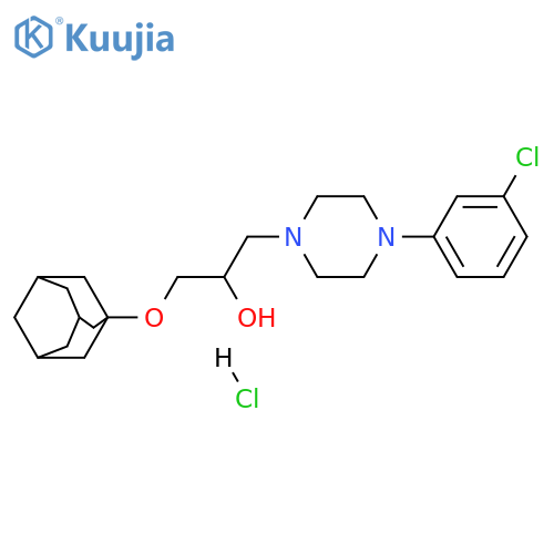 1-(1-adamantyloxy)-3-[4-(3-chlorophenyl)piperazin-1-yl]propan-2-ol:hydrochloride structure