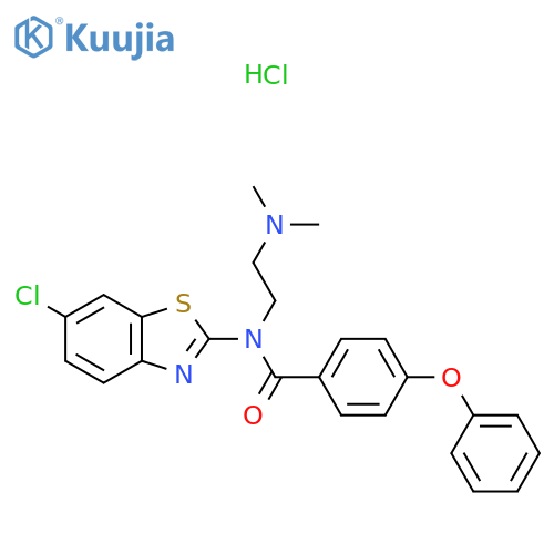 N-(6-chloro-1,3-benzothiazol-2-yl)-N-[2-(dimethylamino)ethyl]-4-phenoxybenzamide hydrochloride structure