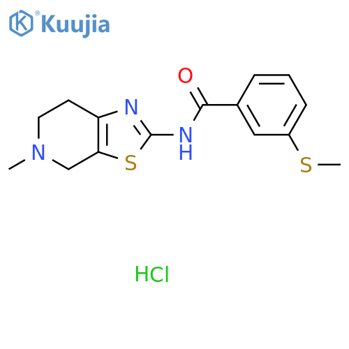 N-{5-methyl-4H,5H,6H,7H-1,3thiazolo5,4-cpyridin-2-yl}-3-(methylsulfanyl)benzamide hydrochloride structure