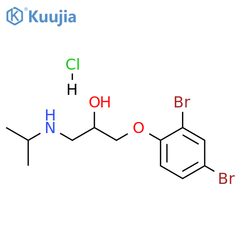 1-(2,4-dibromophenoxy)-3-[(propan-2-yl)amino]propan-2-ol hydrochloride structure