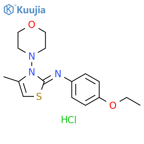 (2Z)-N-(4-ethoxyphenyl)-4-methyl-3-(morpholin-4-yl)-2,3-dihydro-1,3-thiazol-2-imine hydrochloride structure