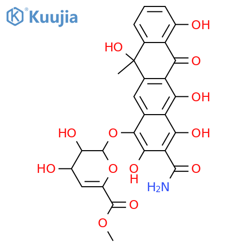 6,11-Dihydro-1,3,4,6,10,12-hexahydroxy-6-methyl-11-oxo-2-naphthacenecarboxamide; 4-O-(4-Deoxy-6-O-methyl-α-L-threo-hex-4-enopyranuronoside) structure