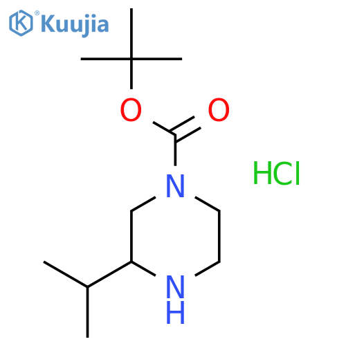 (R)-tert-Butyl 3-isopropylpiperazine-1-carboxylate hydrochloride structure