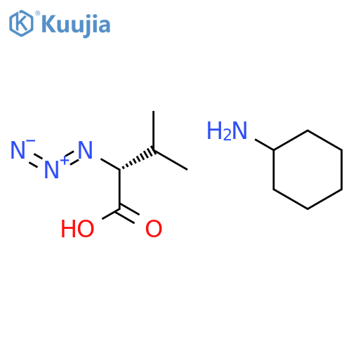 (S)-2-Azido Isovaleric Acid Cyclohexylammonium Salt structure