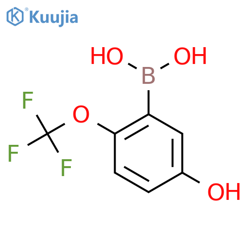 [5-hydroxy-2-(trifluoromethoxy)phenyl]boronic acid structure
