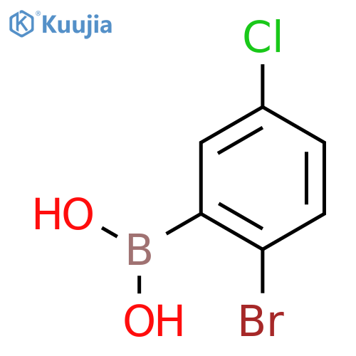 2-Bromo-5-chlorophenylboronic acid structure