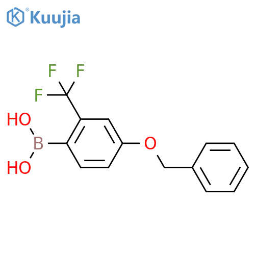 (4-(Benzyloxy)-2-(trifluoromethyl)phenyl)boronic acid structure
