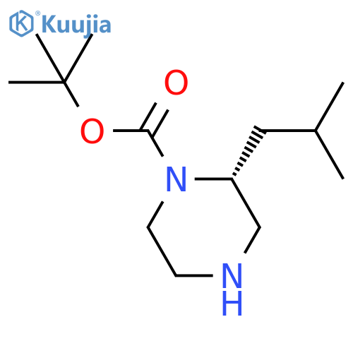 tert-butyl (2R)-2-(2-methylpropyl)piperazine-1-carboxylate structure