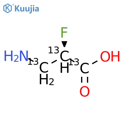 (2R)-3-Amino-2-fluoropropanoic Acid-13C3 >90% (up to 10% inorganics) structure