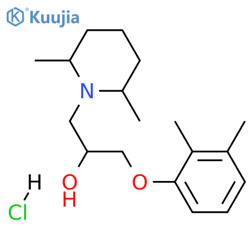 1-(2,3-dimethylphenoxy)-3-(2,6-dimethylpiperidin-1-yl)propan-2-ol hydrochloride structure