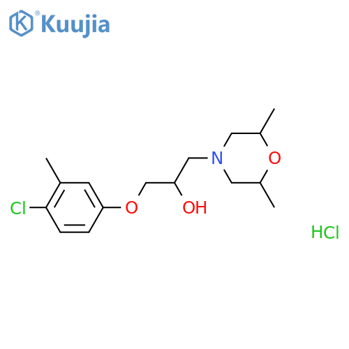 1-(4-chloro-3-methylphenoxy)-3-(2,6-dimethylmorpholin-4-yl)propan-2-ol hydrochloride structure
