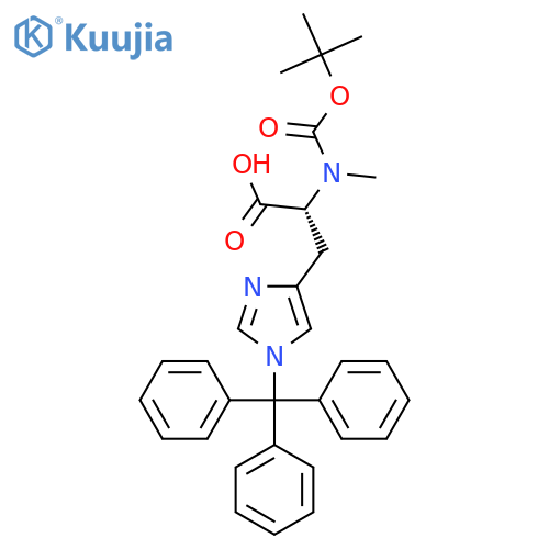 Boc-Nalpha-methyl-N-im-trityl-D-histidine structure